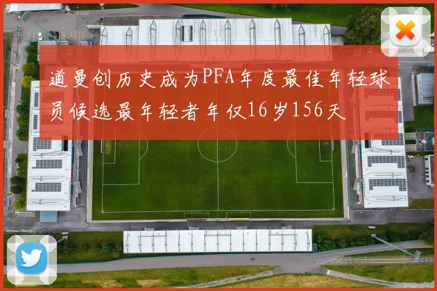 道曼创历史成为PFA年度最佳年轻球员候选最年轻者年仅16岁156天